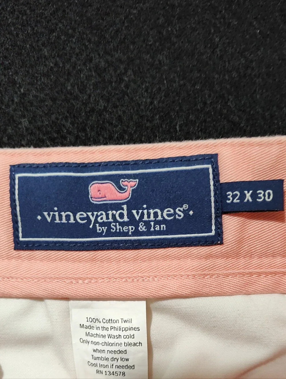 Vineyard Vines by Shep & Ian Men’s Size 32 X 30, 100% Cotton, Pink Chino Pants